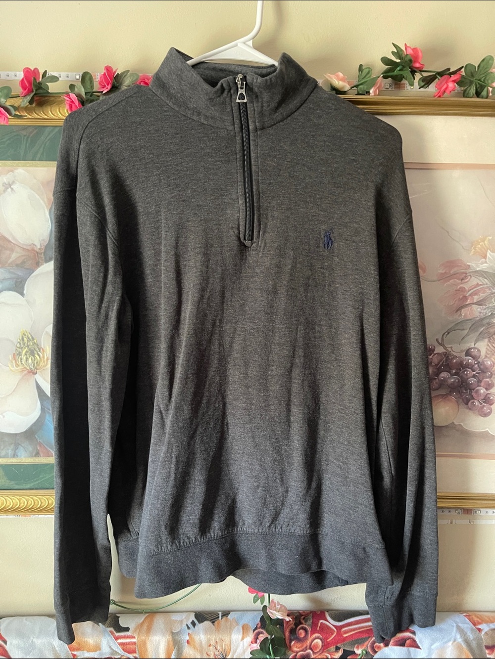 Polo by Ralph Lauren Charcoal Gray Quarter-Zip Pullover